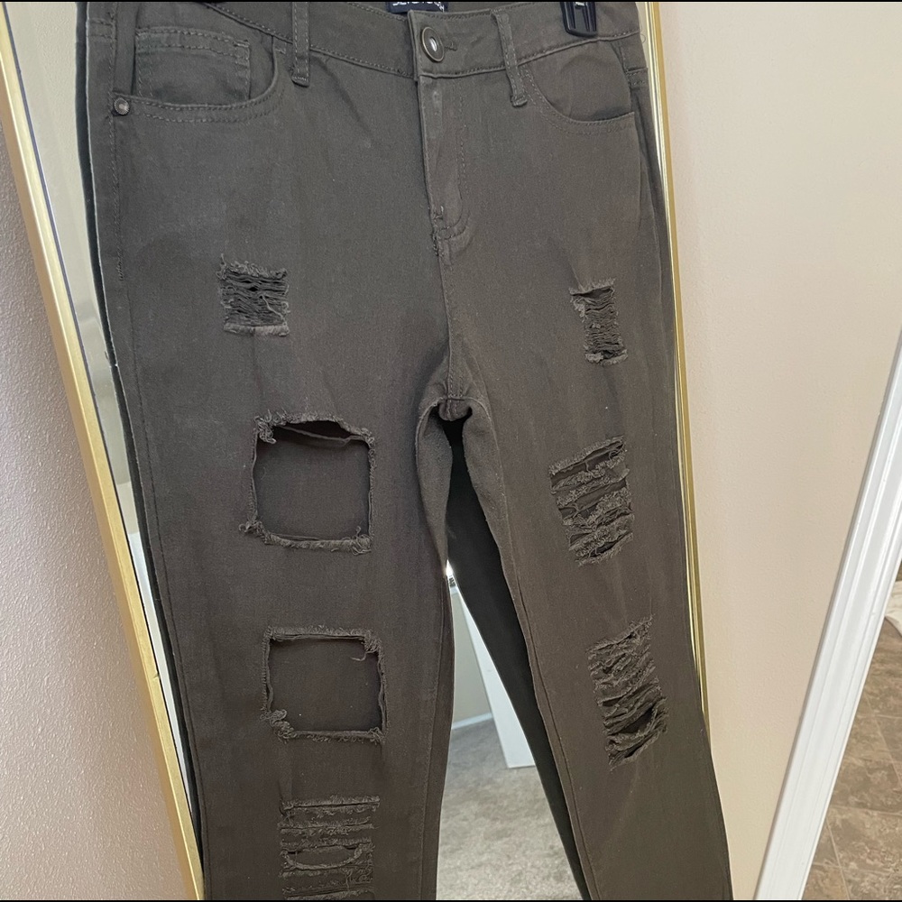 Dark green jeans